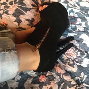 Charlotte Russe Open Toed Black Heels